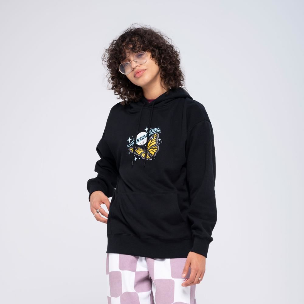 Santa Cruz Womens Hood Winged Moon Strip Hood - Black - Skatewarehouse.co.uk