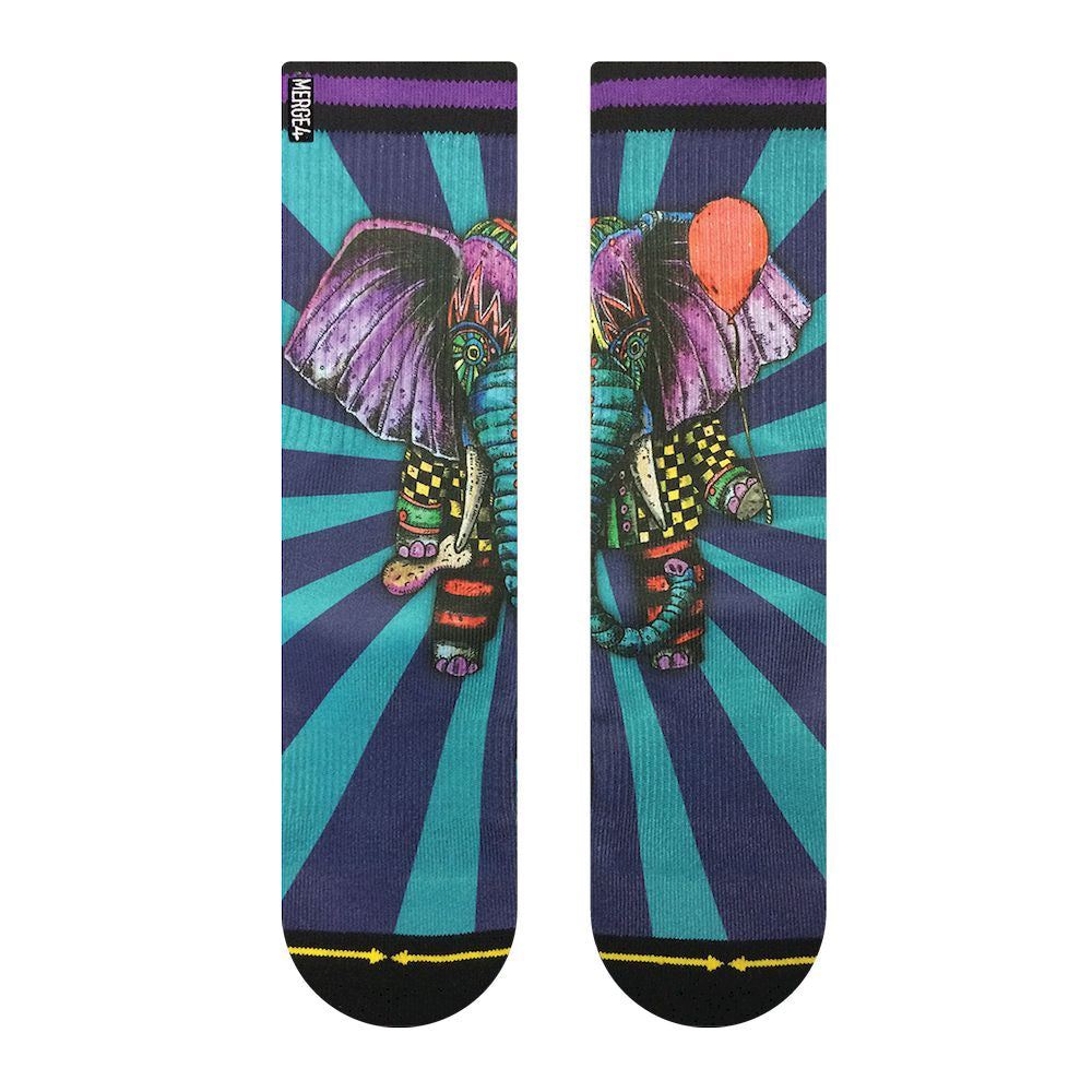 Merge4 Elephant Blue Bad Otis Classic Crew Socks