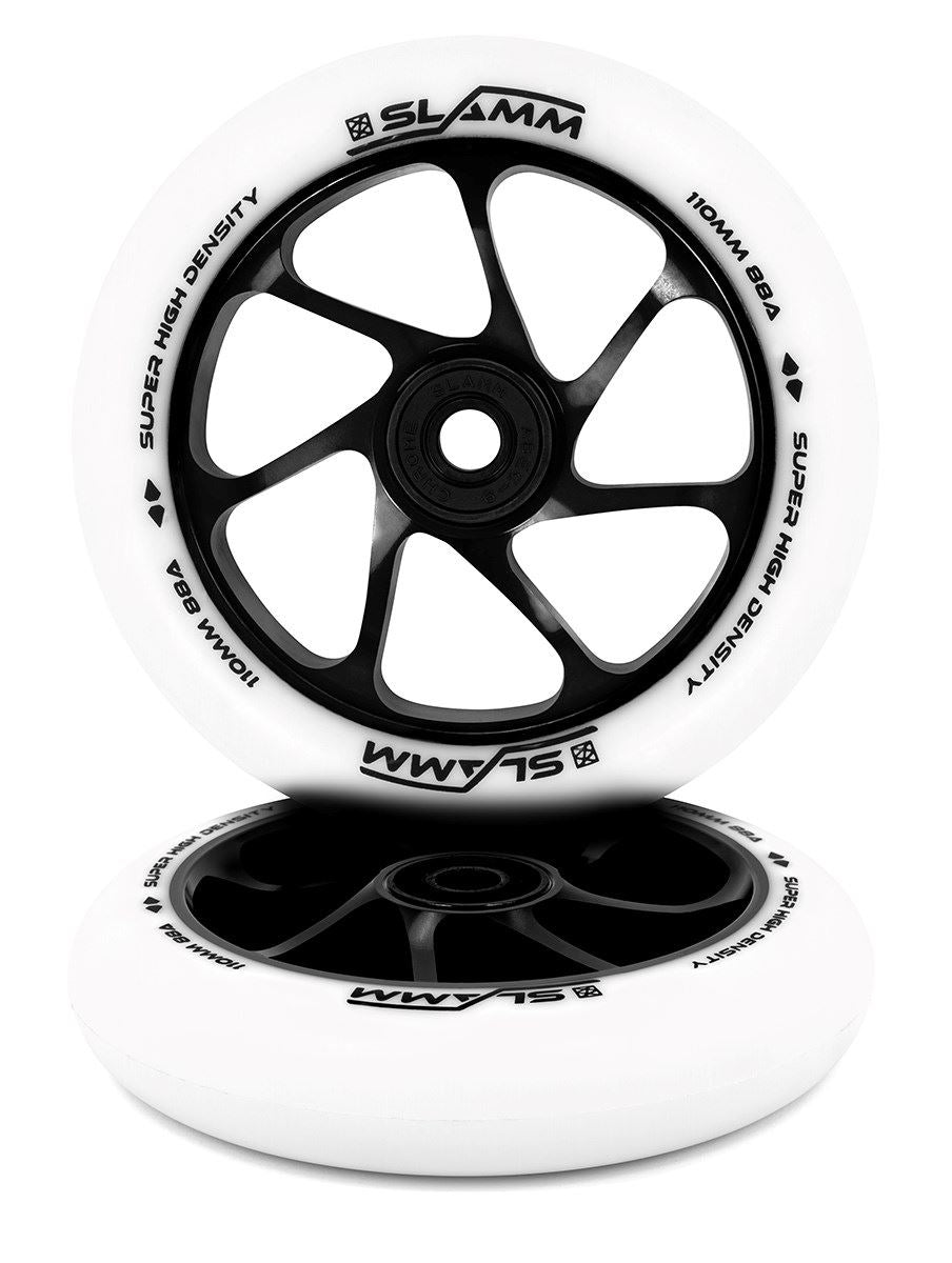 Slamm 110mm Team Wheels - White / Black - 110mm – Skatewarehouse.co.uk