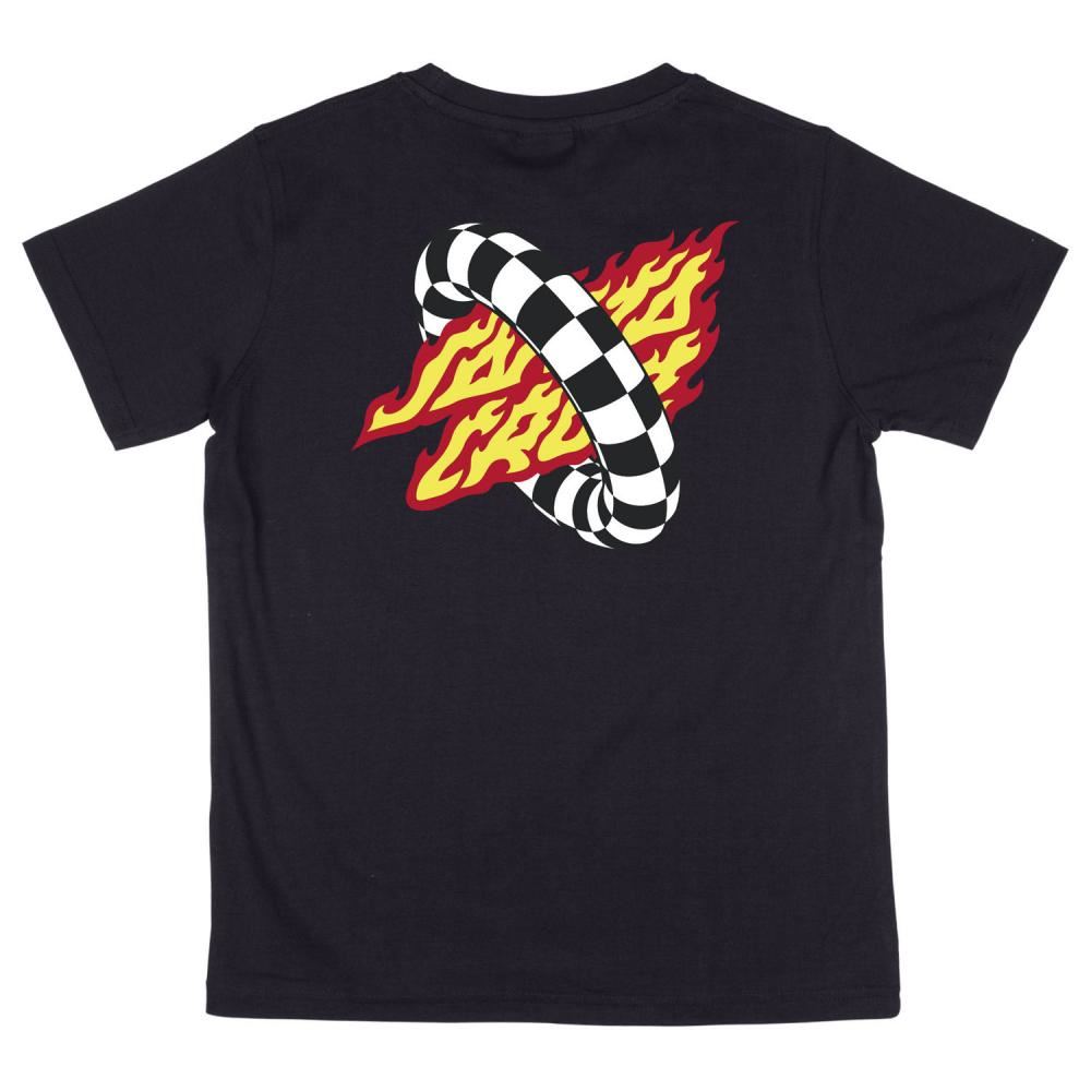 Santa Cruz Youth T-Shirt Youth Goal Flame T-Shirt - Black