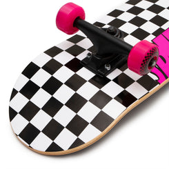 Speed Demons Checkers Complete Skateboard Black/Pink 7.75"