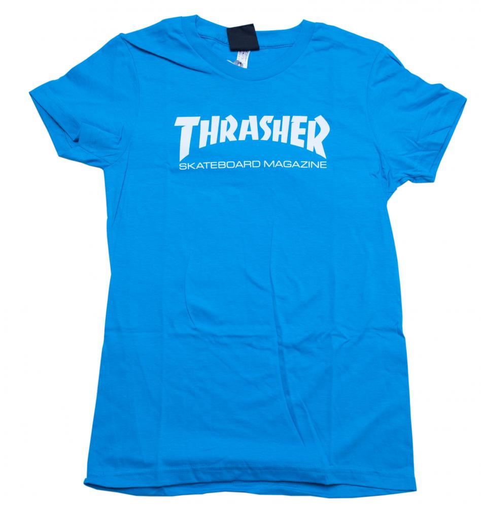 Thrasher Girls T-Shirt Skate Mag Logo - Teal - Skatewarehouse.co.uk