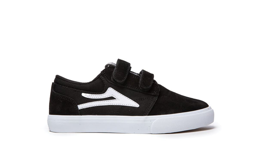 Lakai Griffin Kids Skate Shoes - Black/White