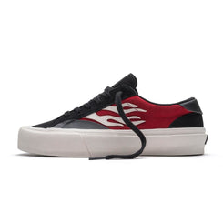 Straye Footwear Logan - Flame Black / Crimson Suede - Skatewarehouse.co.uk