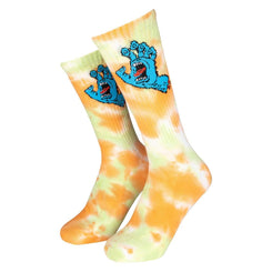 Santa Cruz Socks Screaming Hand Tie Dye Washed Apricot Tie Dye - 8-11