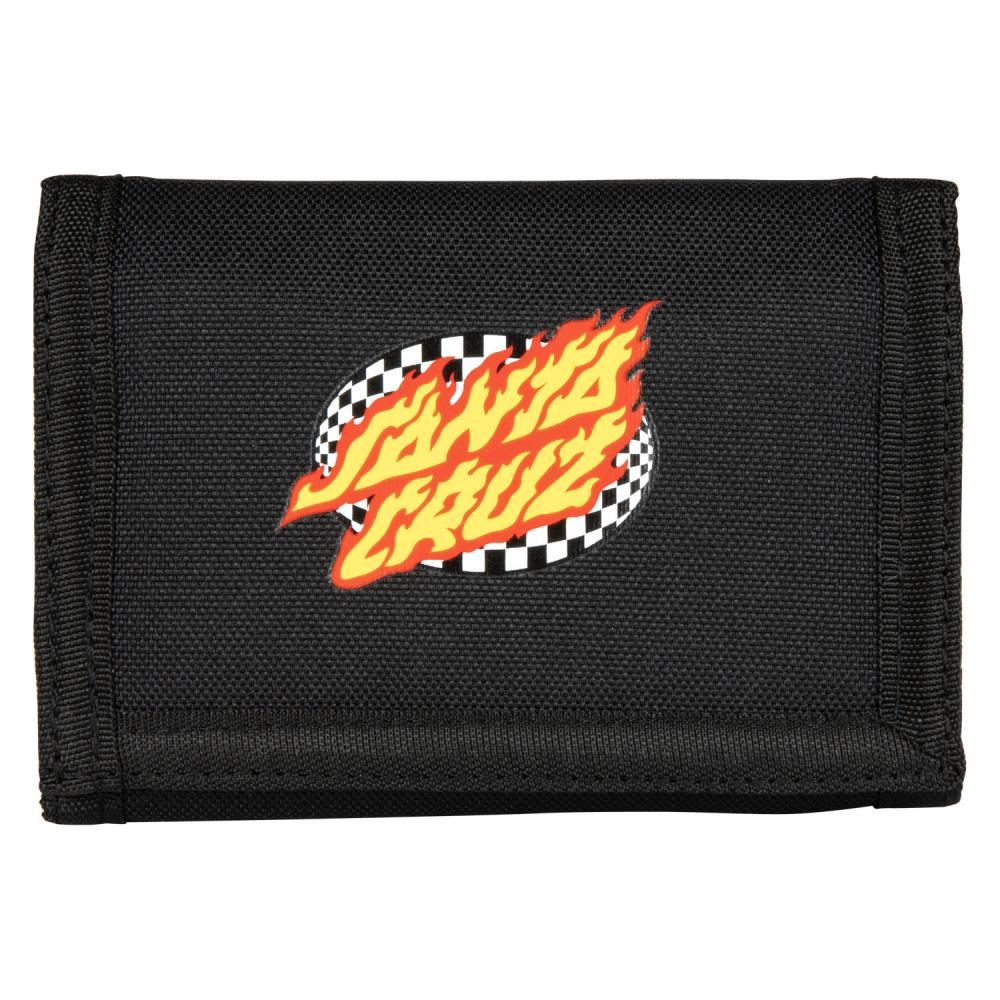 Santa Cruz Wallet Oval Check Flame Black - O/S