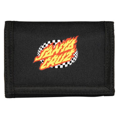 Santa Cruz Wallet Oval Check Flame Black - O/S