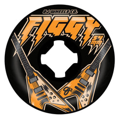 OJ Mini Skateboard Wheels Figgy Flying V Combos 99a - Black / White