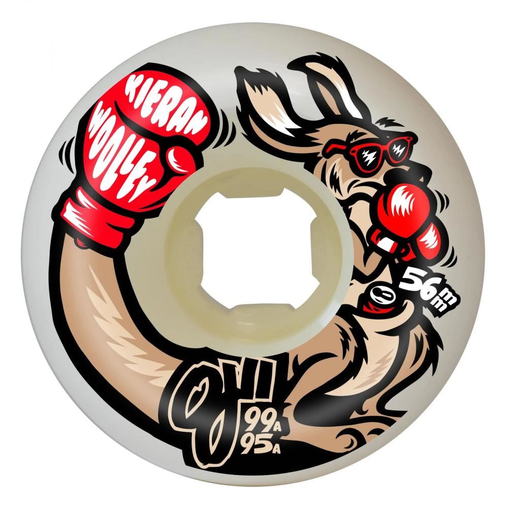 OJ Skateboard Wheels 56mm Kieran Woolley Roo Double - White