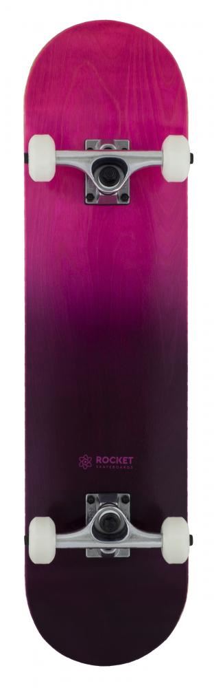 Rocket Skateboard Double Dipped Purple Complete Skateboard - 7.75"