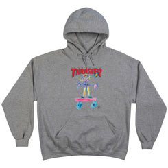 Thrasher Hoody Kid Cover - Ash - Skatewarehouse.co.uk