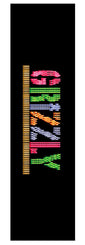 Grizzly Light it Up Skateboard Grip Tape 9" x 33" - Black - Skatewarehouse.co.uk