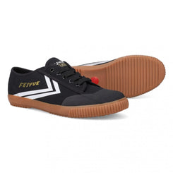 Feiyue Footwear Fe Lo 1920 Gum Grounded Martial Arts/Gym/Lifing Shoes - Black / Off White / Gold Metallic