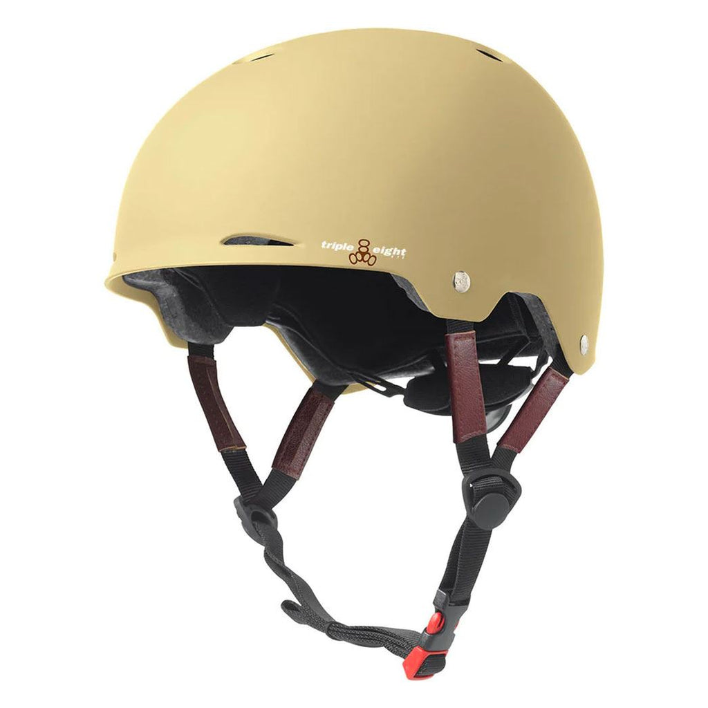 Triple Eight Dual Certified Gotham Helmet - Cream - Skatewarehouse.co.uk