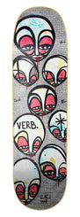 Verb Limited Kris Markovich Faces Artist Skateboard Deck Grey 8.75"