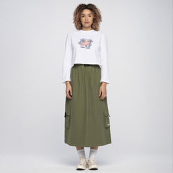 Santa Cruz Womens Skirt Strip Cargo Skirt - Green