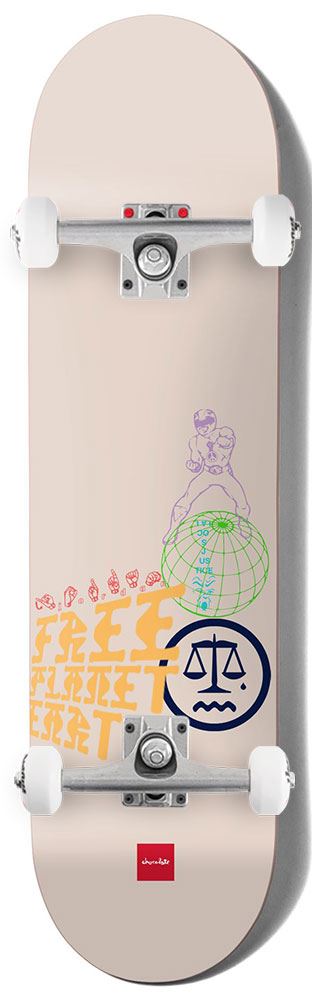 Chocolate Free Planet Earth Jordan Trahan x Venom Custom Complete Skateboard - 8.25"
