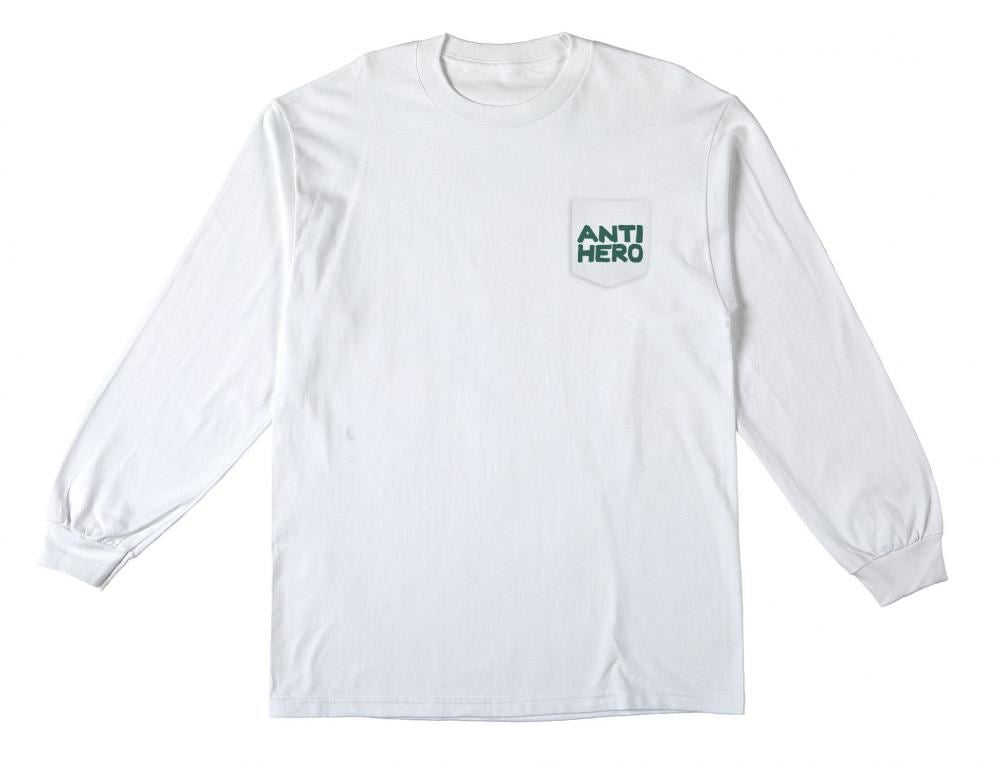 Anti Hero L/S Pocket T-Shirt Fish Bowl - White / Multi