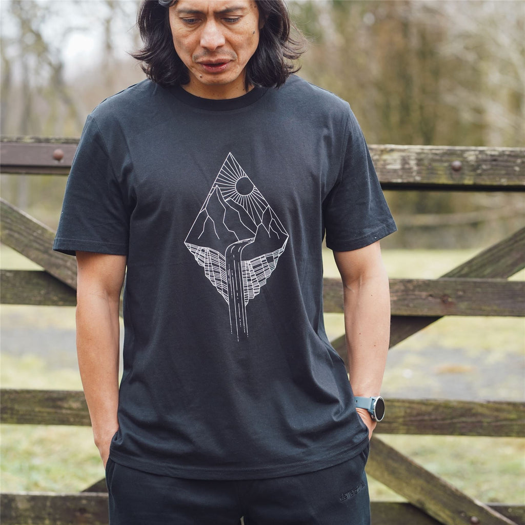 Dewerstone Waterfall Organic Cotton T-Shirt - Black