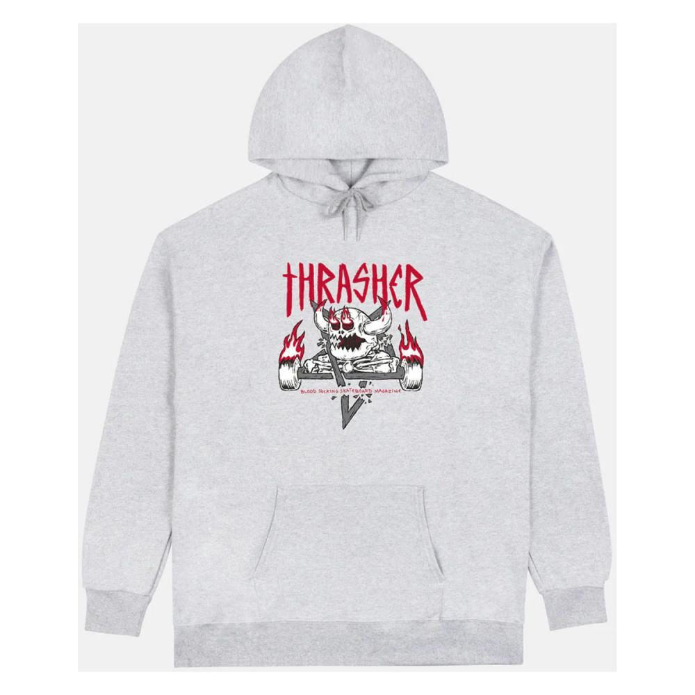 Thrasher x Toy Machine Hoody Monster-Gram - Ash Grey