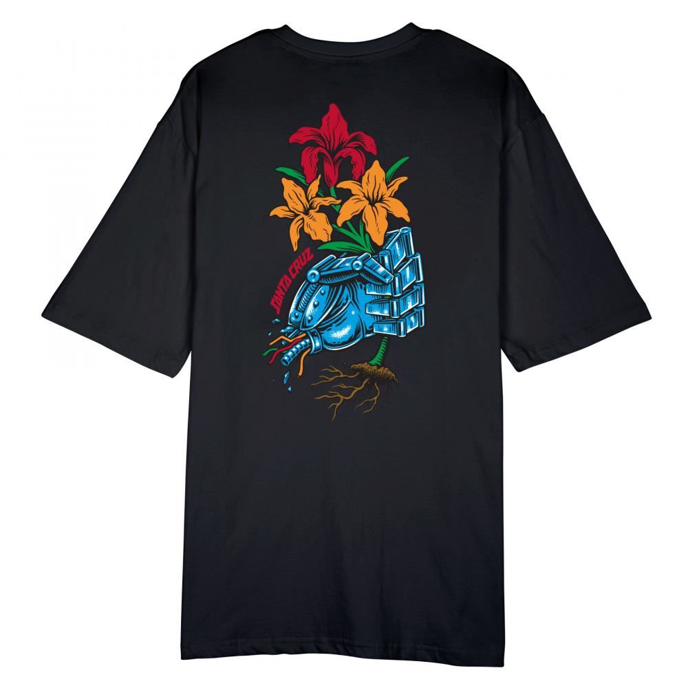 Santa Cruz Womens T-Shirt Wooten Bionic Oversized - Black