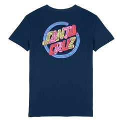 Santa Cruz Womens T-Shirt Tubular Dot T-Shirt - Navy