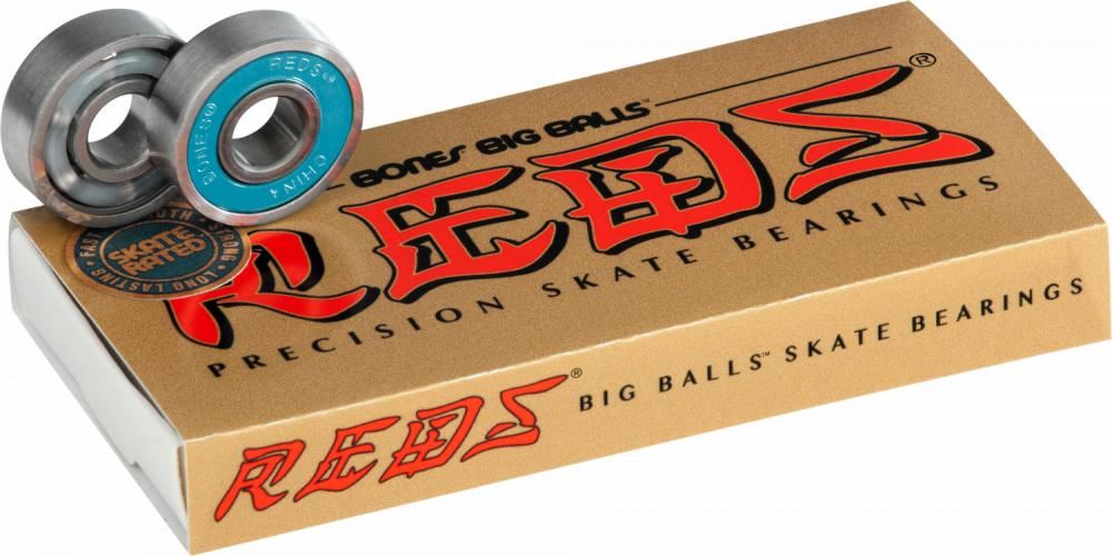 Bones Bearings Big Balls Reds (8 Pk) - Skatewarehouse.co.uk