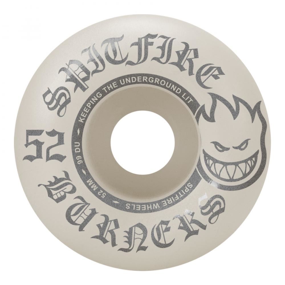 Spitfire Skateboard Wheels 99 DU Burner - White - Skatewarehouse.co.uk