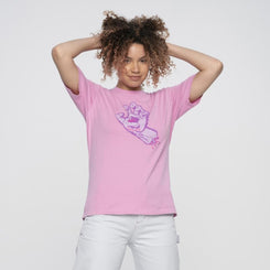Santa Cruz Womens T-Shirt Rigid Screaming Hand T-Shirt - Rose Wash