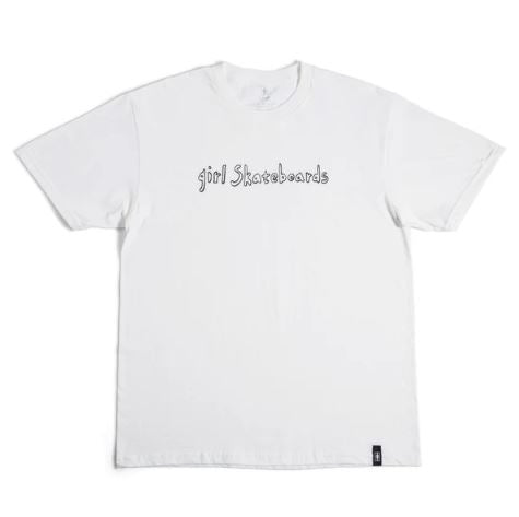 Girl Hand Script Tee White