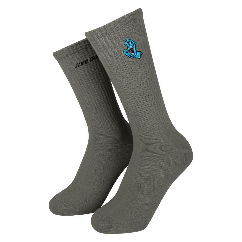 Santa Cruz Sock Screaming Mini Hand Stone Grey - 8-11