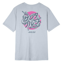 Santa Cruz Womens T-Shirt Serpent Japanese Dot - Sea Ice - Skatewarehouse.co.uk