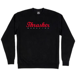 Thrasher Crew Script - Black - Skatewarehouse.co.uk