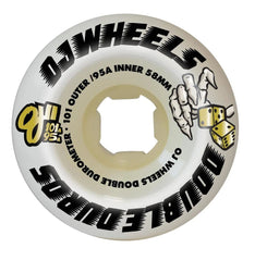 OJ Double Duro Skateboard Wheels Double Duro 101a/95a - White