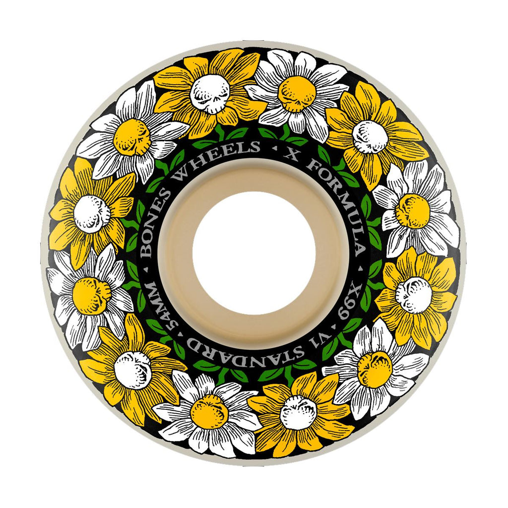 BONES™ Skateboard Wheels 'Pushing Up Daisies' X-Formula • • 99A • V1 Standard
