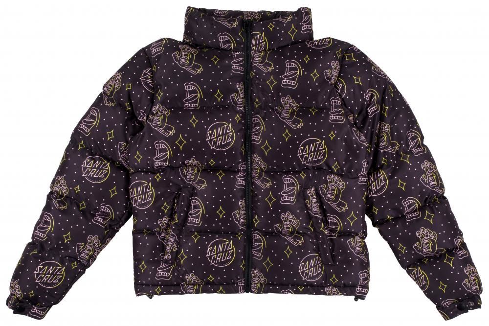 Santa Cruz Womens Jacket Gateway Quilted Jacket - Black - Skatewarehouse.co.uk