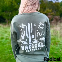 Radical. Desert Unisex Sweatshirt - Autumn Green