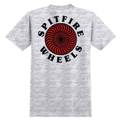 Spitfire T-Shirt OG Classic Fill - Ash / Black & Red Prints