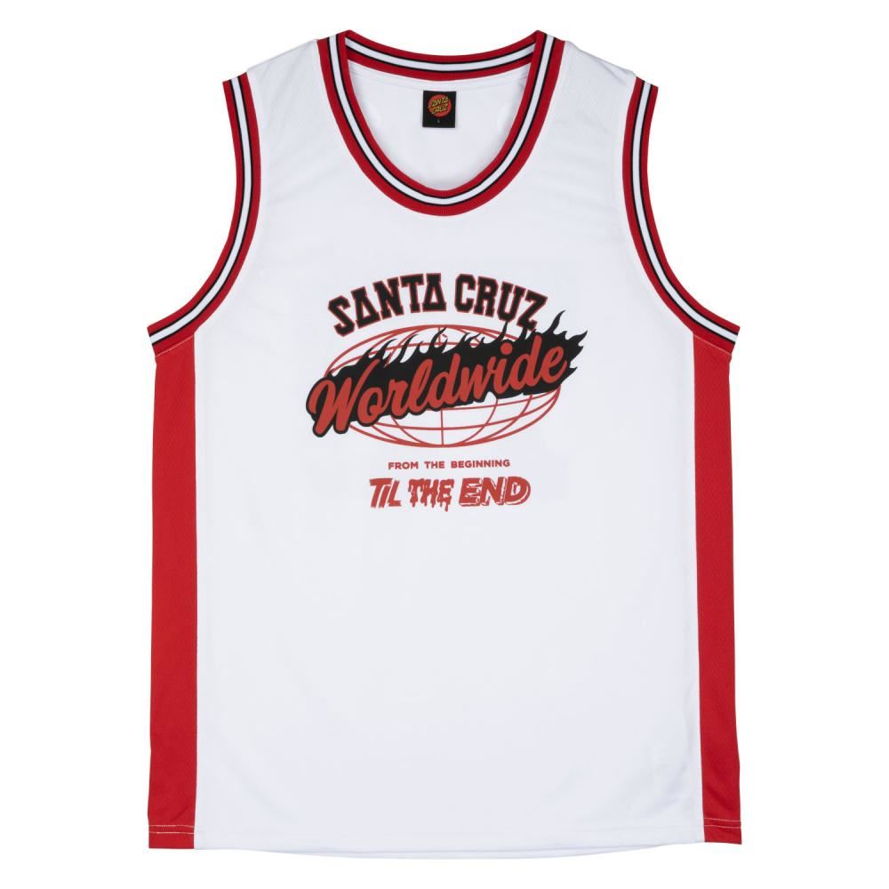 Santa Cruz Mesh Vest TTE Worldwide Front - White