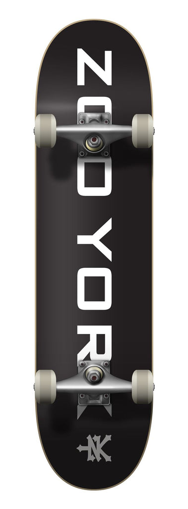 Zoo York OG 95 Logo Block Complete Skateboard Black/White 8"