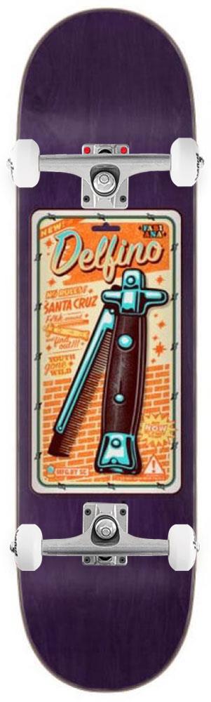 Santa Cruz Delfino Switchblade Combo Pro x Venom Custom Complete Skateboard - 8.25"