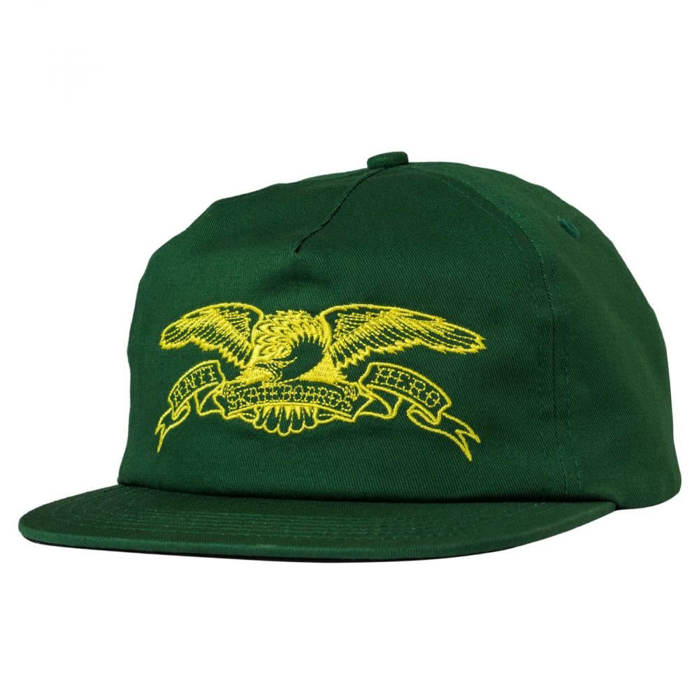 Antihero Cap Basic Eagle Dk Green / Yellow - OSFM