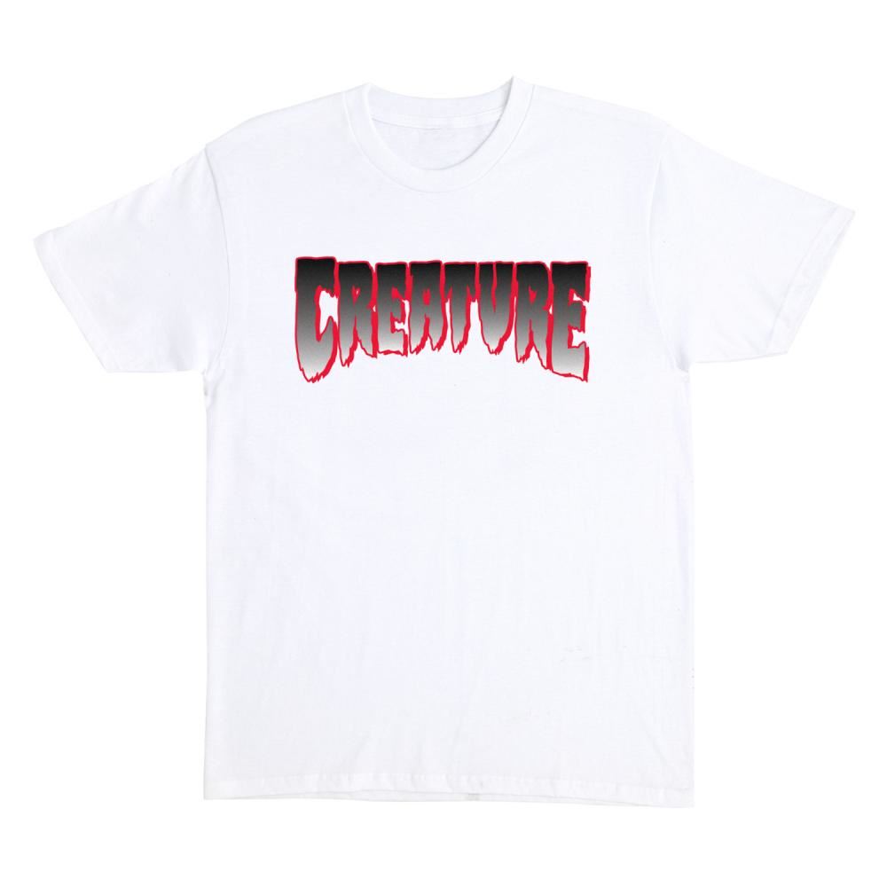 Creature T-Shirt Creature Logo - White / Red