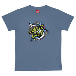 Santa Cruz Youth T-Shirt Youth Shark Dot Front - Dusty Blue