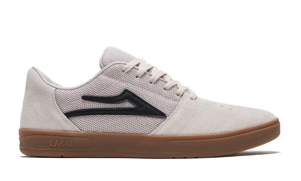 Lakai Brighton White Gum Suede Skate Shoes