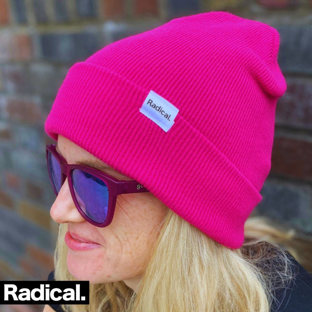 Radical. Beanie, Unisex - Hot Pink - One Size