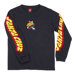 Santa Cruz Youth L/S T-Shirt Youth Toadstool Dot L/S - Black