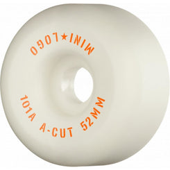 Mini Logo Skateboard Wheels A - Cut 2 101a - White - Skatewarehouse.co.uk