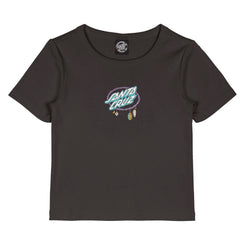 Santa Cruz Womens T-Shirt Barbed Oval Dot Front T-Shirt - Ground Coffee