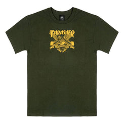 Thrasher X Antihero T-Shirt Eaglegram - Forest Green